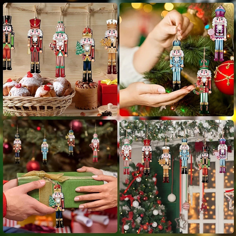 Wooden Nutcracker Holiday Decor Set