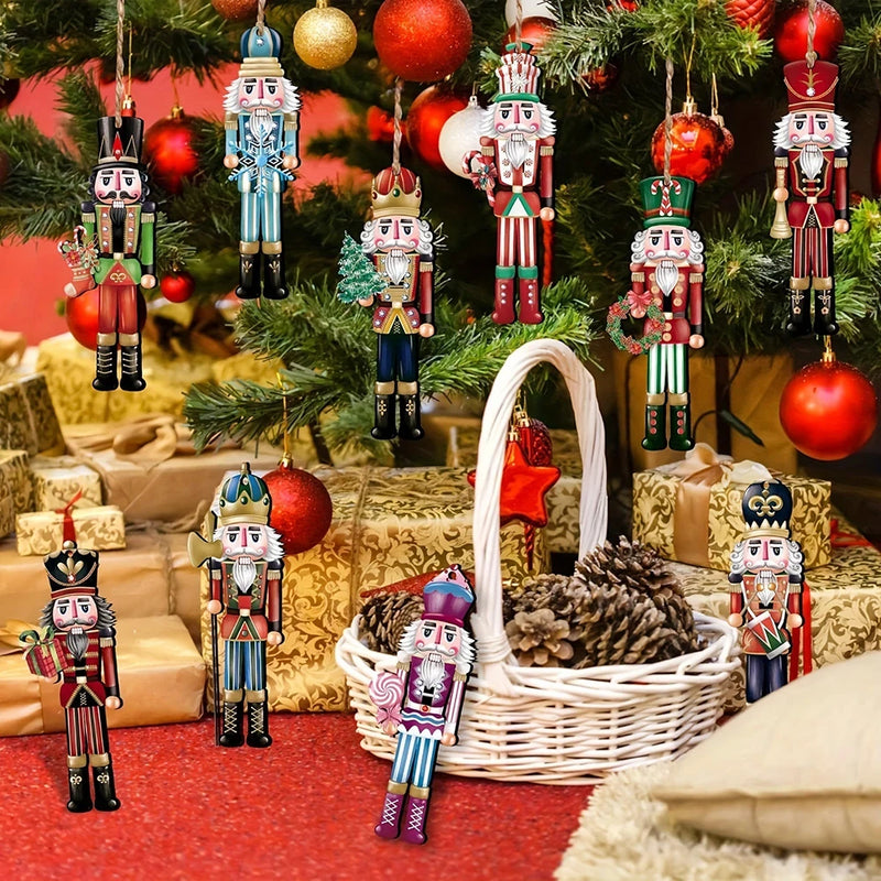Wooden Nutcracker Holiday Decor Set