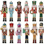 Wooden Nutcracker Holiday Decor Set